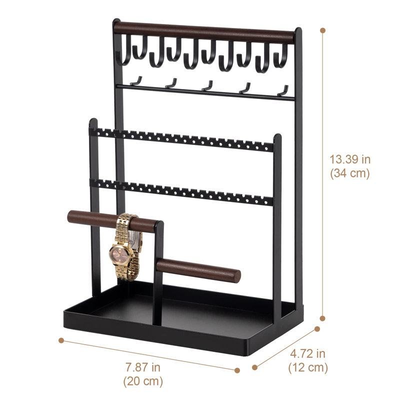 6-Layer 15-Hook Jewellery Storage Rack Bracelet Earring Ring Display Stand