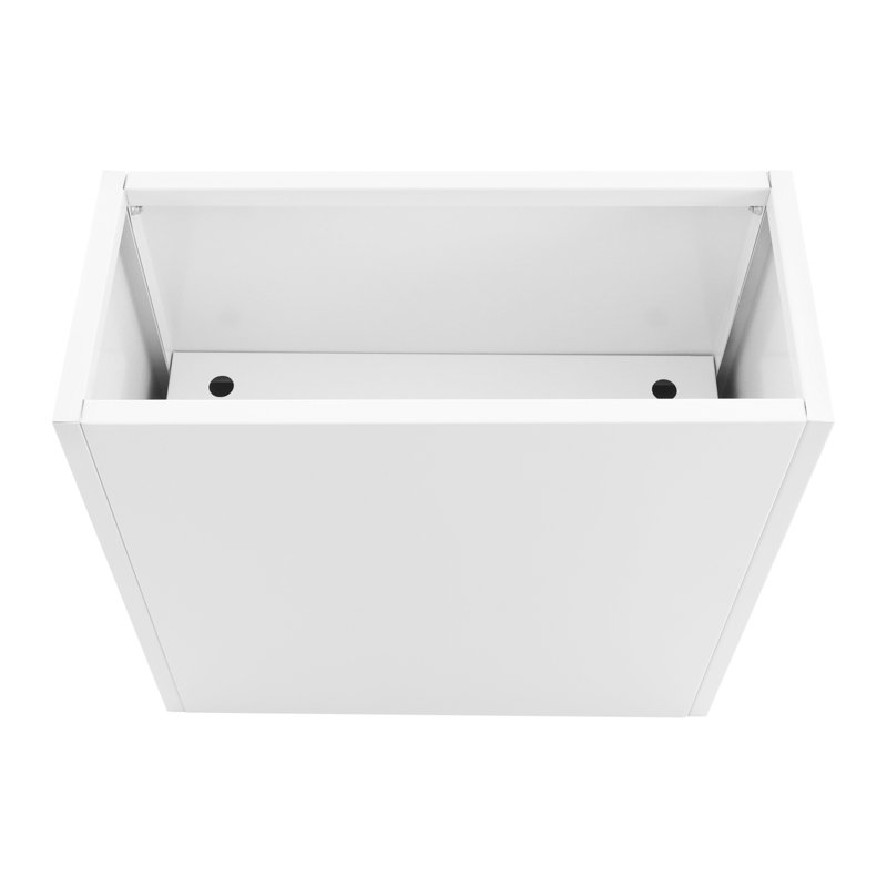 Boîte à fleurs en métal, H 28 po x l 28 po x P 12 po, Blanc