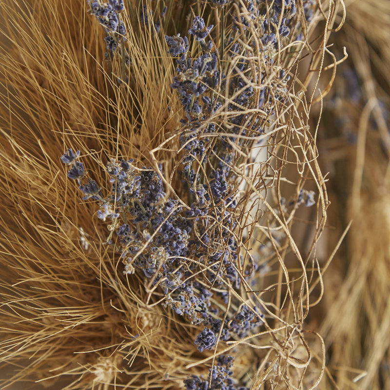 Spring Grasses & Lavender Wreath, 30" H x 30" W x 6" D