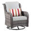 Ensemble de conversation de patio 9 pièces NTC, ensemble de canapé d'extérieur en osier avec chaises berçantes pivotantes, repose-pieds et table de foyer optionnelle, ensemble de conversation de patio avec coussins-88392637-98547658-88392636