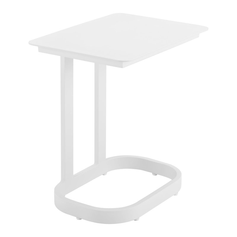 Table d'appoint extérieure 22 po en aluminium blanc