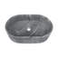 Bathroom Vessel Sink Made From Gray Natural Marble, Unique Pattern, Smooth Surface, Spacious Basin Hand - Finished,