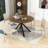 Barlene Modern Round Dining Table with Metal Cross Legs