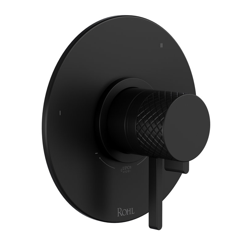 Tenerife 1/2" Therm & Pressure Balance Trim with 5 Functions, Matte Black