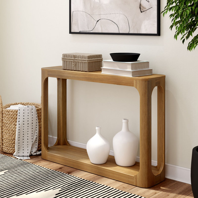 Maly 46.5'' Solid Wood Console Table, Pecan