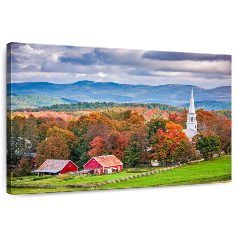 Alvord magnifique Peacham en automne, H 30 po x l 45 po