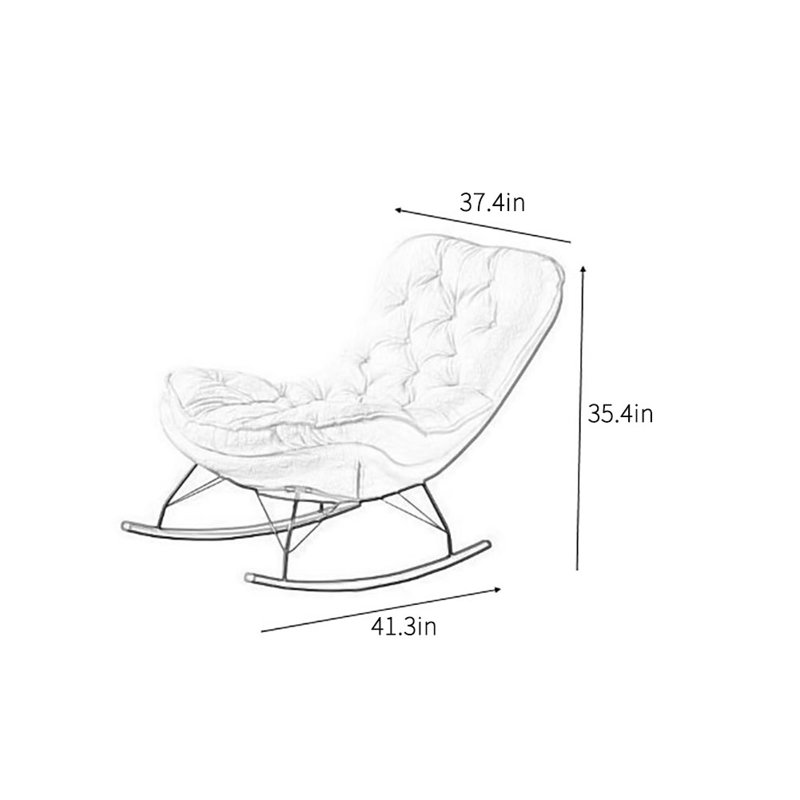 Chaise berçante légère en velours