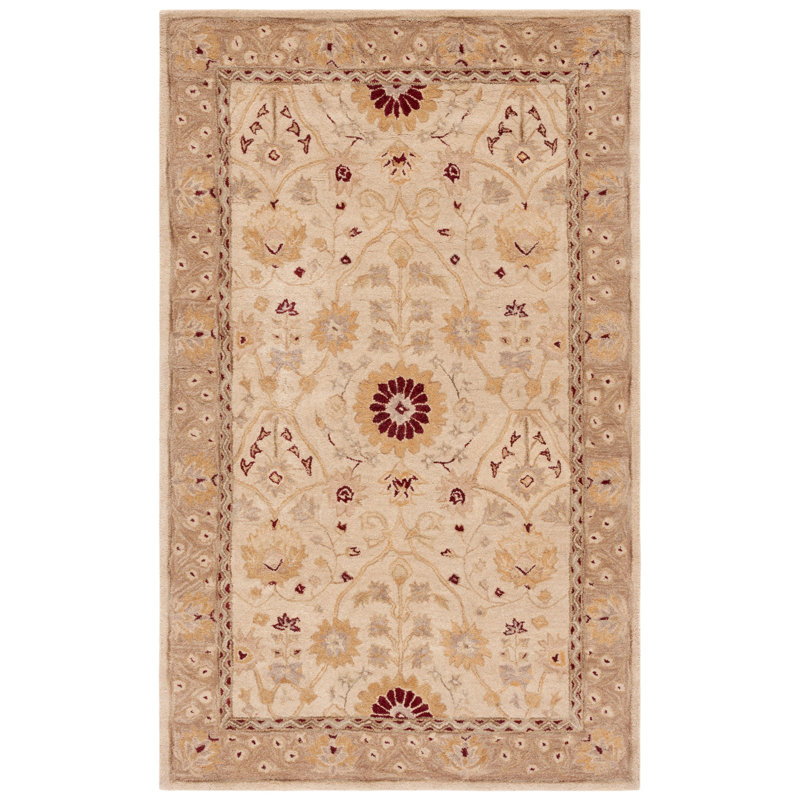 Tingley Hand Tufted Wool Pile Oriental Rug, Rectangle 4' x 6'