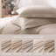 Ensemble de housse de couette 100% coton lavé Solayne avec texture de faux chanvre, couleur unie, fermeture à glissière et attaches de coin-111685170-111685169