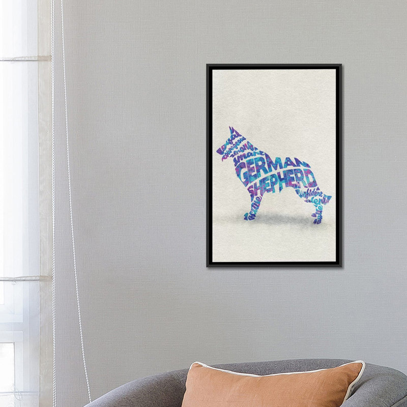 « german berger » par ayse deniz akerman, impression sur toile tendue, H 26 po x l 18 po x P 1,5 po, Toile encadrée noire