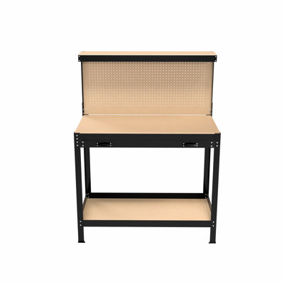Établi 63 po avec tiroirs et table d'une capacité de 300 lb pour la structure en acier de l'atelier, imperméable, antirouille et acier de garage
