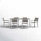 Aynura 6 - Person Metal Patio Dining Set with Rectangular Table