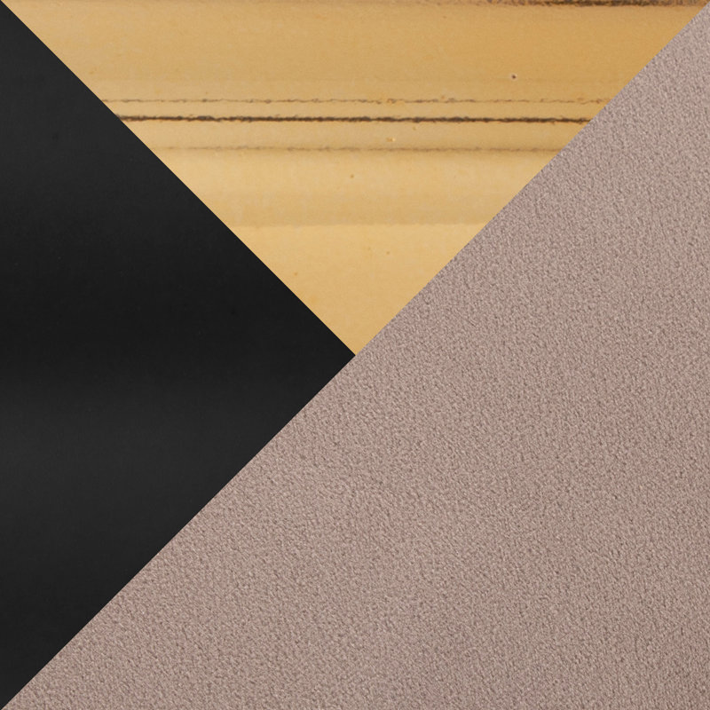 Tabouret de comptoir à hauteur fixe avec pivot, Noir, Beige