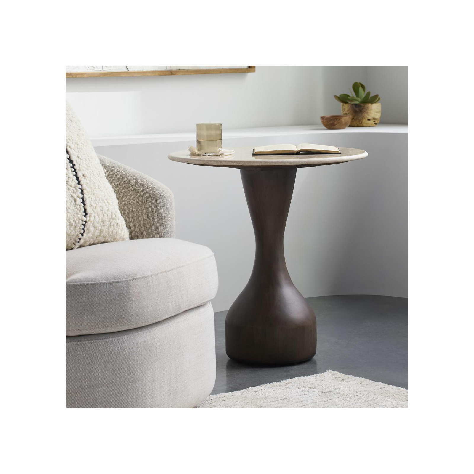 Galey Alix x Livabliss Argiro End Table, Brown