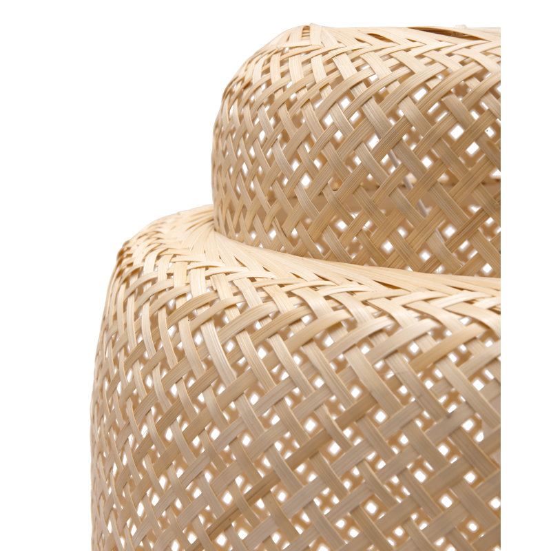 Natural Woven Polyester Straw Drum Ceiling Pendant Light