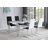 Arkadius Rectangular Glass Top with Stainless Steel Base Dining Table