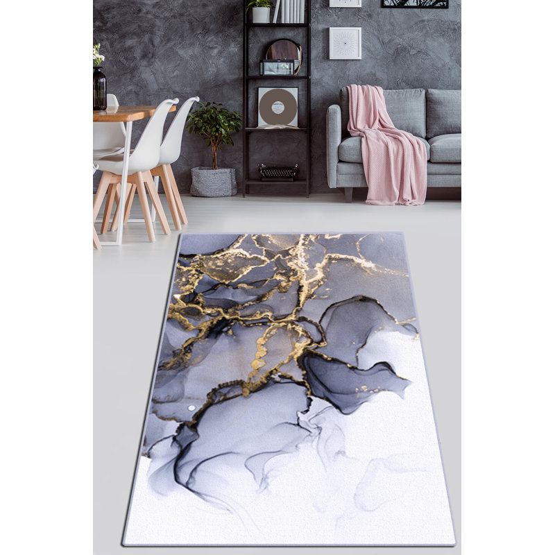 Antibacterial Hall Carpet, 3.3 x 4.9 Feet | 100% Polyester, 0.4 in Pile Height, Non-Slip Felt Dot Underside | Machine Washable, 700 GSM | Perfect for Living Room, Bedroom, and Entryways, Stylish & Functional Design