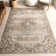 Jeccica Distressed Vintage Medallion Jute Blend Polyester Area Rug