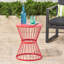Table d'appoint en fer rouge 16 po, de style contemporain et de forme chic moderne-124548139-124548140