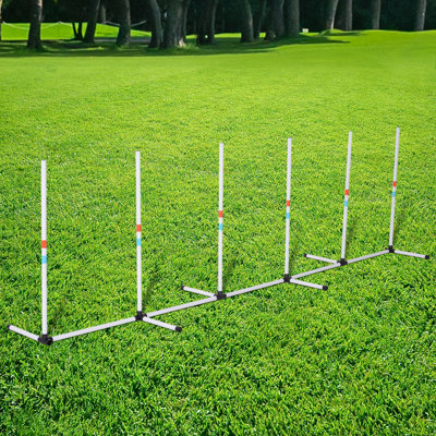Dog Training Agility Gear Pet Exercise Set, Dog Weaves Poles Pet Speed and Agility Equipment