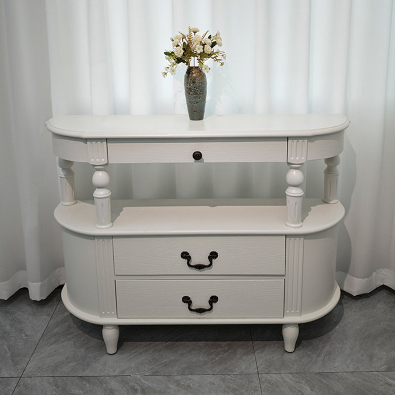 Console en bois massif 43,3 po Callaway, Blanc