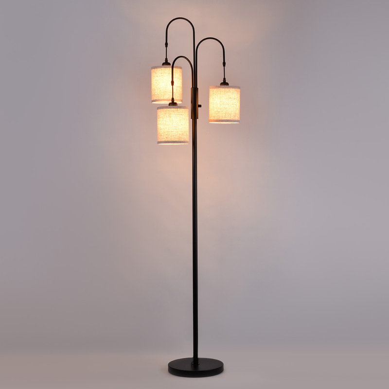 Lampadaires 70 po à 3 lumières à intensité variable pour arbre (3 ampoules DEL incluses)