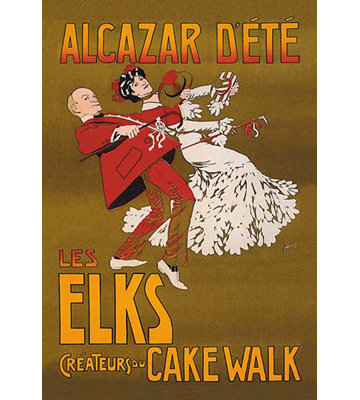 Alcazar Dete Les Elks Createurs du Cake Walk Vintage Advertisement
