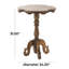 Table de bout à piédestal en bois massif Charniqua