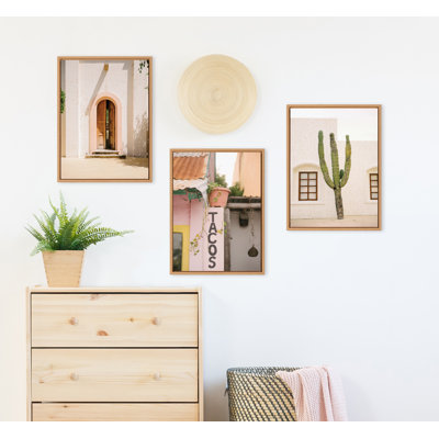 Cabo San Lucas No 4, Isla Holbox No 3, Cactus no 2 Mexico by Crystal Lynn Collins Framed Canvas Wall Art Set