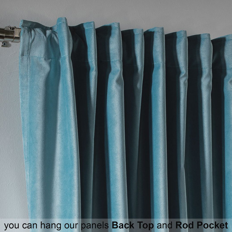 Blackout Single Curtain Panel, Skyblue, 130cm Width x 145cm Drop