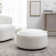 Savinien Upholstered Round Storage Ottoman
