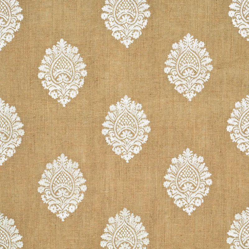 Savanna Jute Embroidered Sheer Fabric