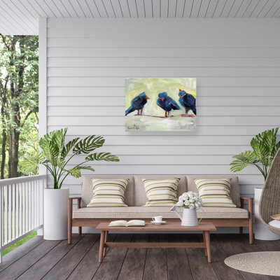 Karrie Evenson Crows Outdoor  Canvas