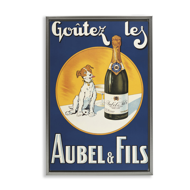 Cadre flottant pour chien et vin, design par Marcus Jules, Cadre flottant gris lustré, H 31 po x l 21 po