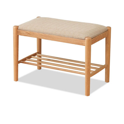 Brown Upholstered Bench