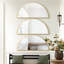 Miroir mural demi-cercle plat en métal (ensemble de 3)-102402136-102402135