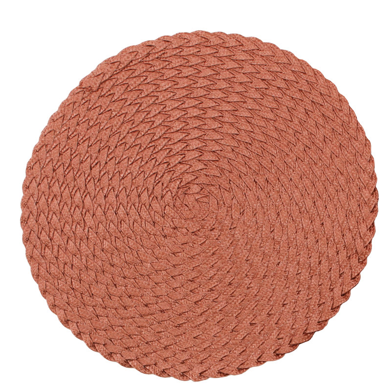 Napperon tissé rond 15 po Daisy, Rouille