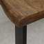Barkeyville Oak Solid Wood Top Metal Base Dining Table-1596149010-1596149013