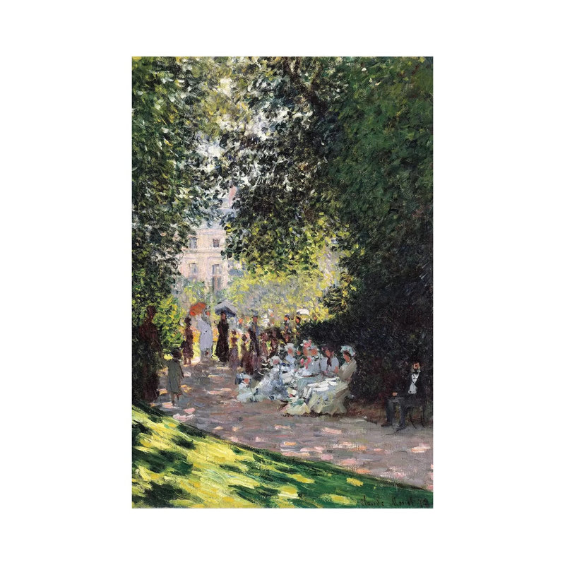 The Parc Monceau, 1878 by Claude Monet - Wrapped Canvas Painting, 20.32 cm H x 30.48 cm W