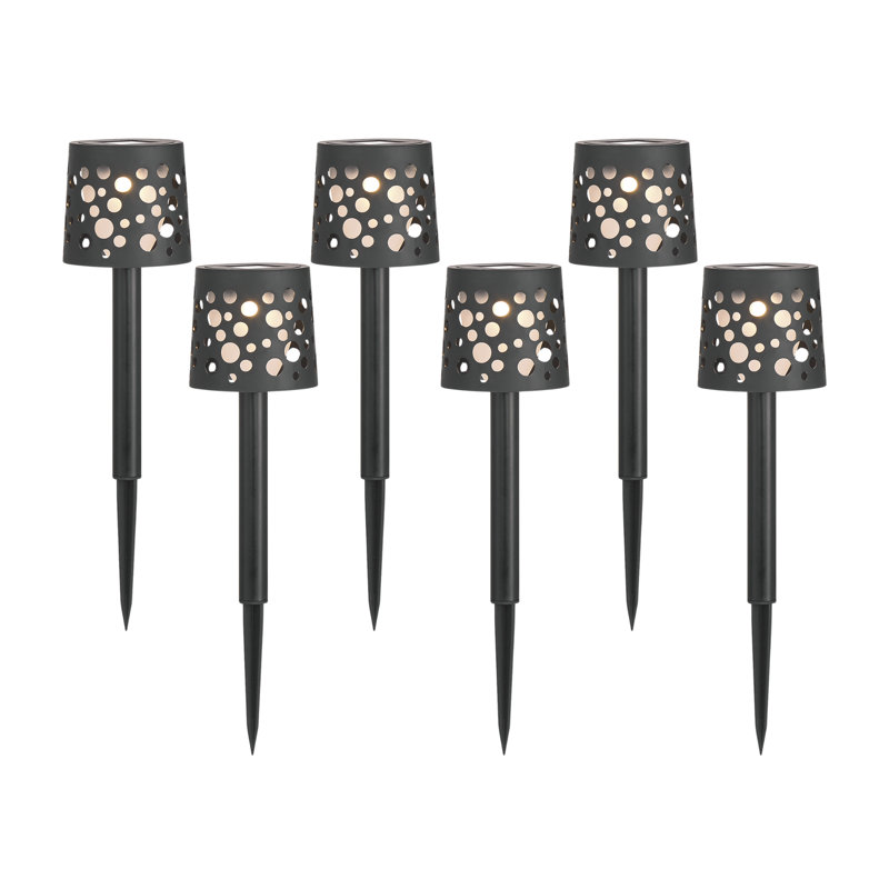 Matte Black Solar Powered Integrated LED Pathway Light Pack
