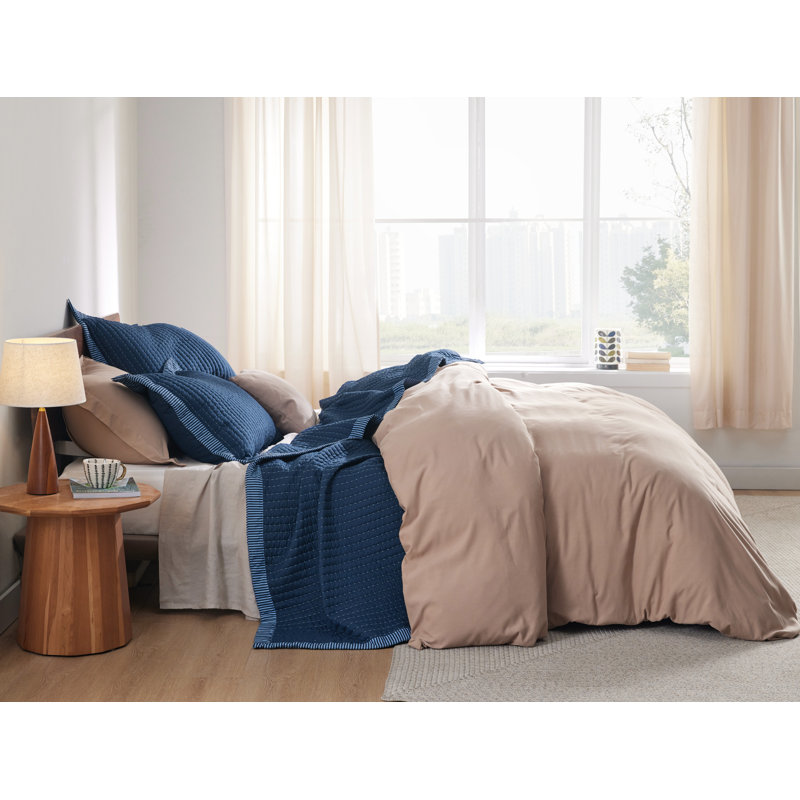 Bedspread Coverlet Lightweight Soft Quilt Bedding Set, Queen Quilt + 2 Standard Pillow Sham, Navy Corduroy