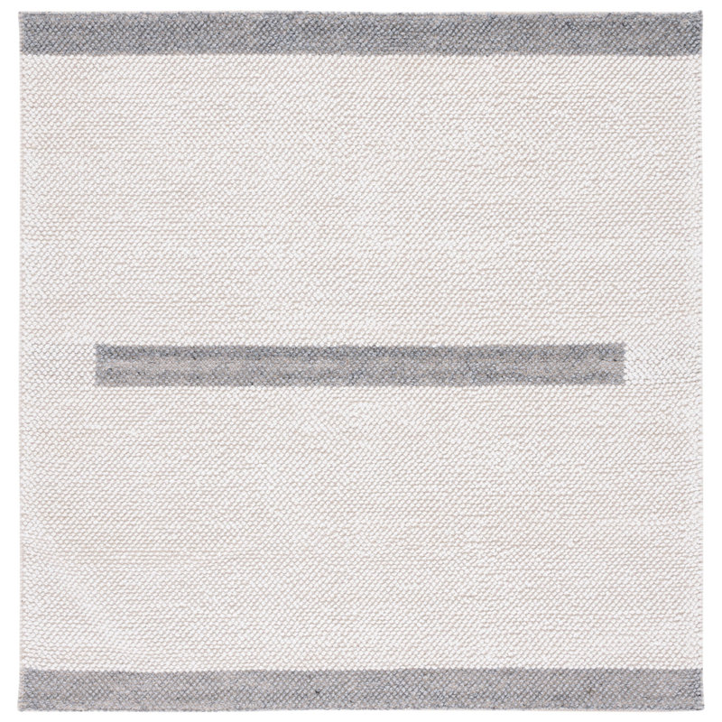 Tapis ivoire / gris Abdulkarim 324NAT324G, Carré 6 pi