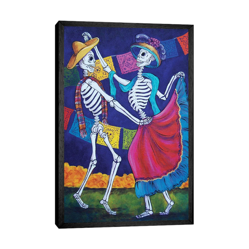 Bailando by Candy Mayer - Painting on Canvas, 66.04cm H x 20.32cm W x 3.81cm D, Black Framed Canvas