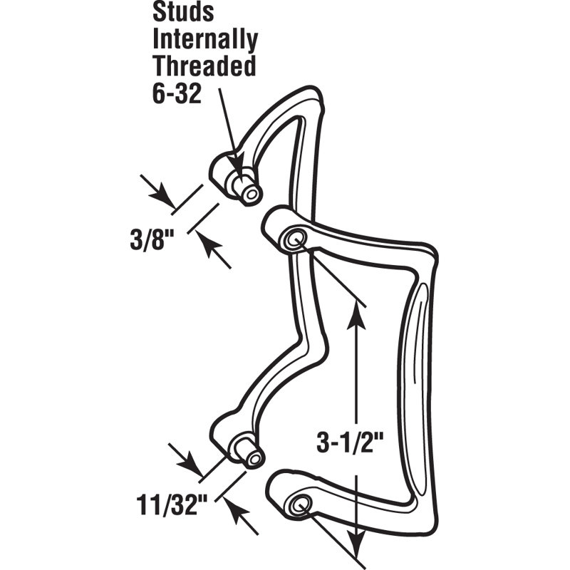 Chrome, Shower Door Handle Set (1 Set)
