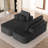 106" Compressed Modular Sectional Sofa, With Deep Seats-708956736