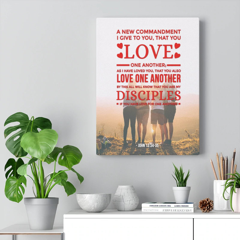 Love One Another - Wrapped Canvas Print, 41cm H x 30cm W
