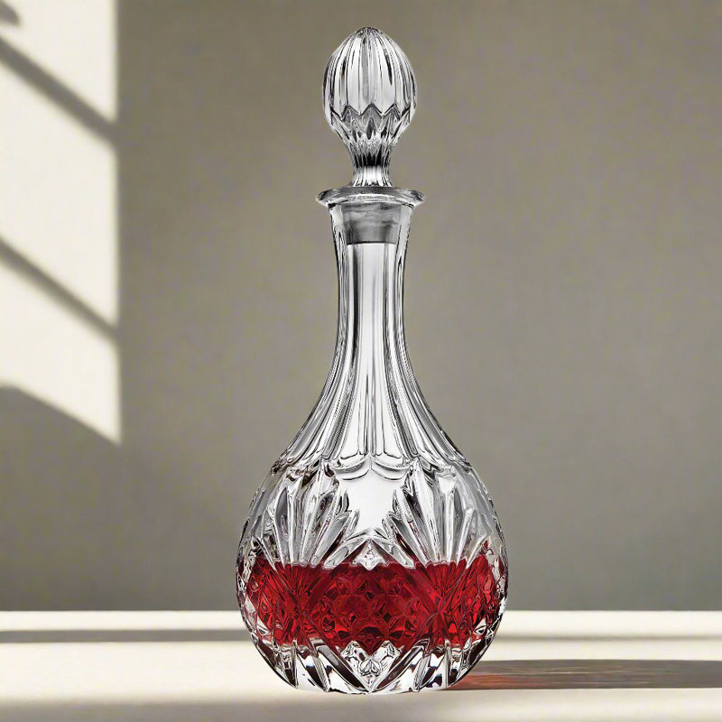 Dublin Crystal 5 Piece Wine Decanter 28oz & Goblet 12oz Set