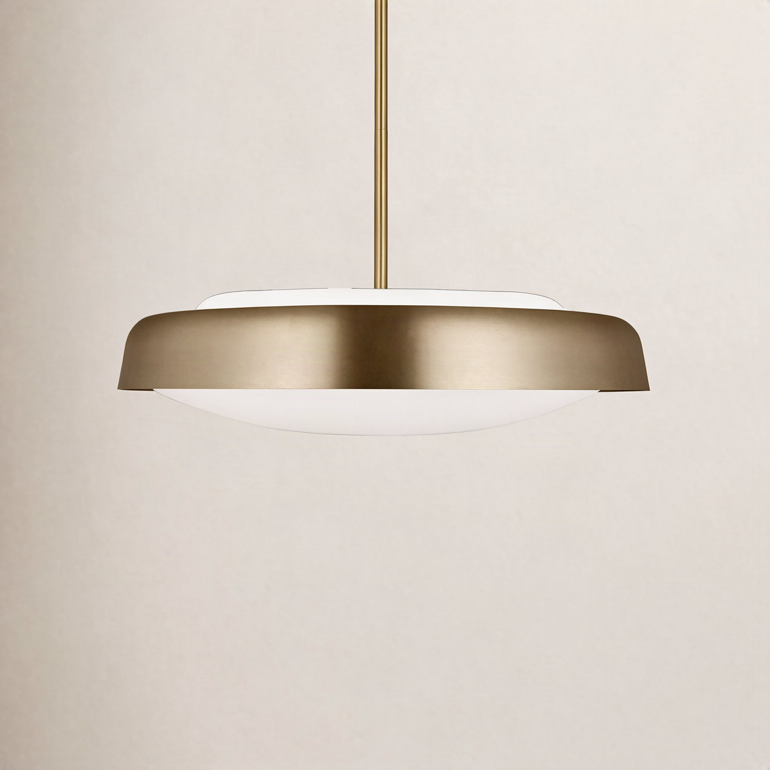 Draper Dimmable 3 - Light Pendant, Burnished Brass