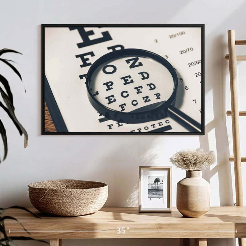 Tableau de vision, 25 po x 17 po, Cadre flottant noir