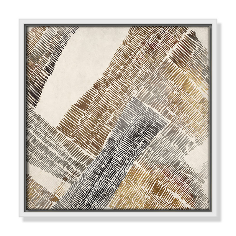 «Essence of Neutralité I» par Casa Fine Arts, Toile encadrée flottée blanche, H 13,5 po x l 13,5 po x P 2 po